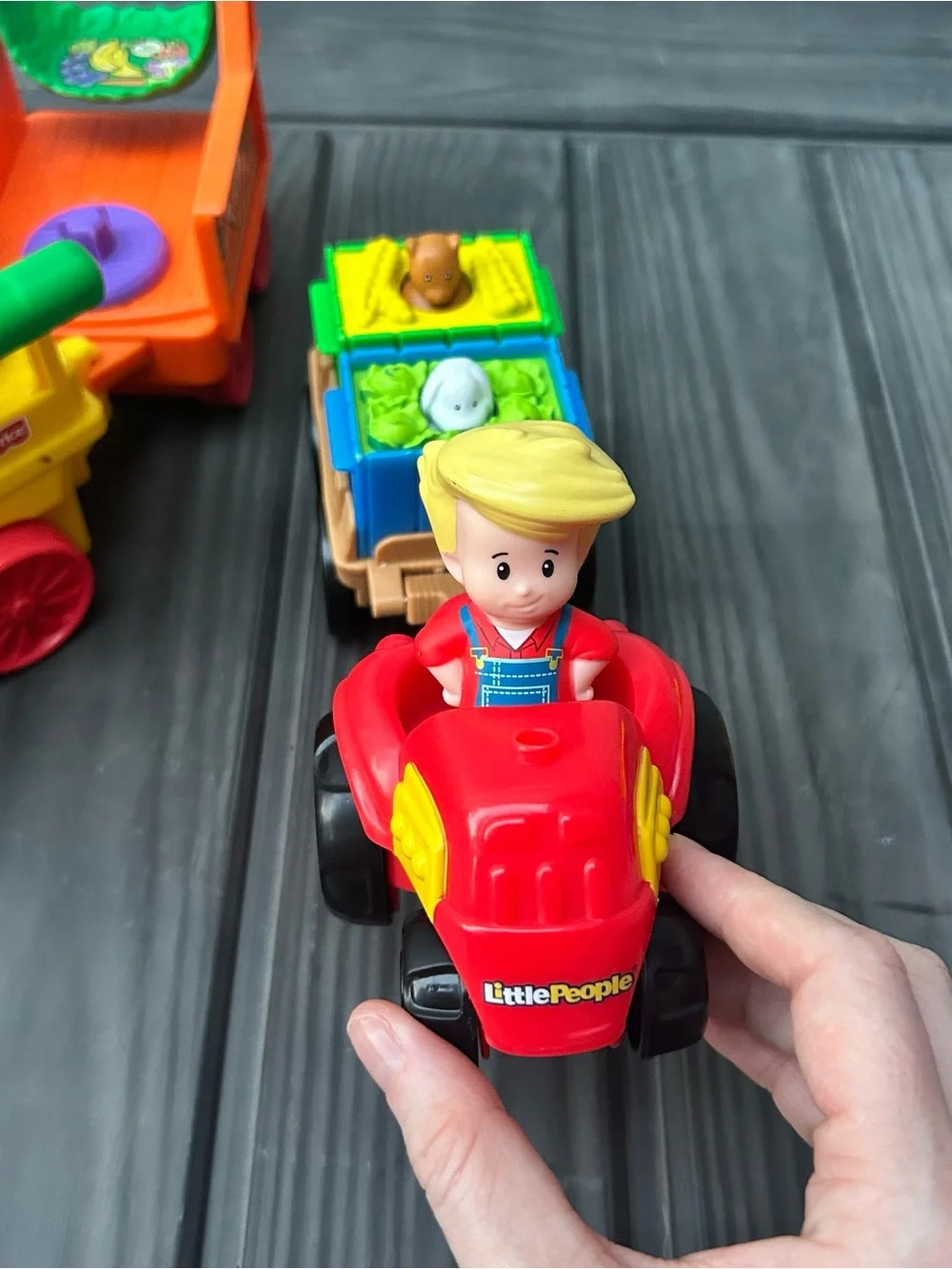 Fisher-Price Little People train tractor cars
